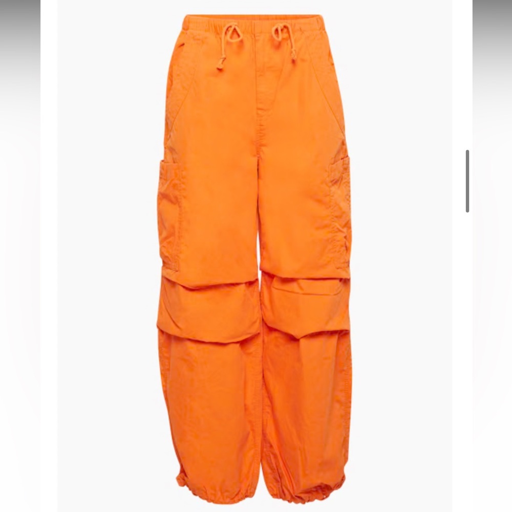 Aritzia orange parachute pants